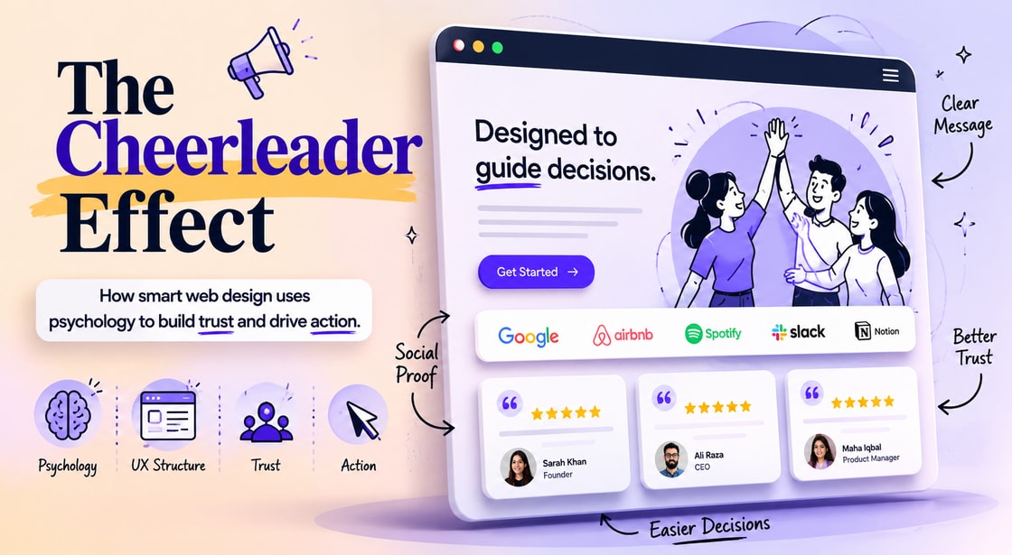 The Cheerleader Effect in web design with practical UX examples